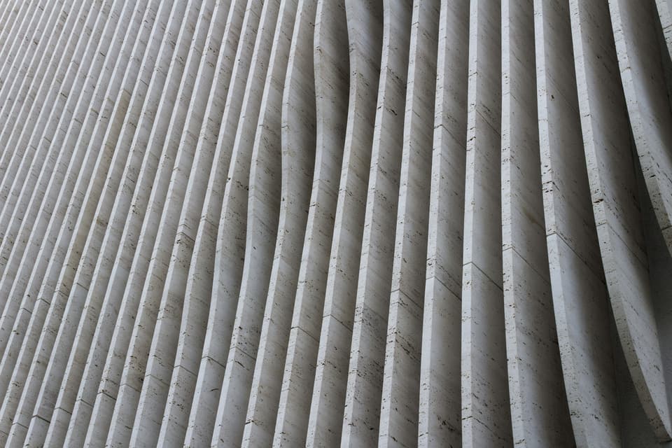 A close view of pleated filter media